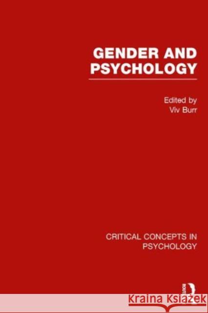 Gender and Psychology Vivien Burr 9780415660877 Routledge - książka