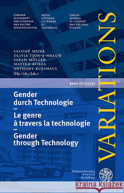 Gender Through Technology Matteo Kobza Antony Kussmaul Salome Meier 9783825395896 Universitatsverlag Winter - książka