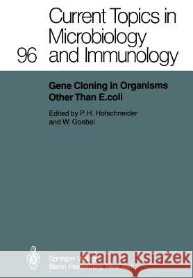 Gene Cloning in Organisms Other Than E. Coli Hofschneider, P. H. 9783642683176 Springer - książka