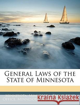 General Laws of the State of Minnesota Minnesota. Treasurer 9781144819130  - książka