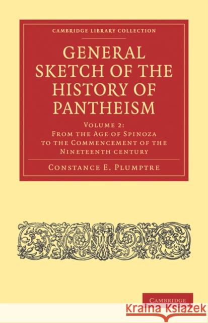 General Sketch of the History of Pantheism Constance E. Plumptre 9781108028028 Cambridge University Press - książka