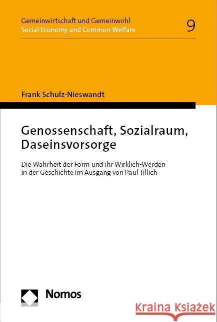 Genossenschaft, Sozialraum, Daseinsvorsorge Schulz-Nieswandt, Frank 9783756011827 Nomos - książka