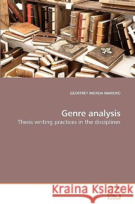Genre analysis Mokua Maroko, Geoffrey 9783639220407 VDM Verlag - książka