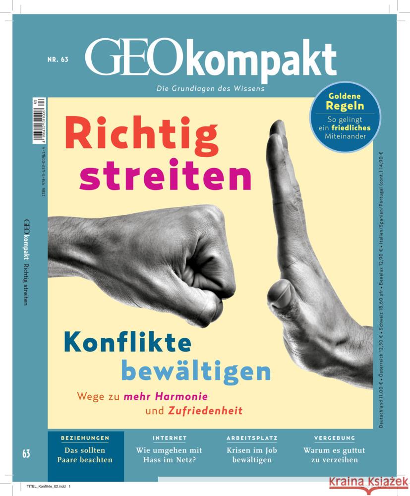 GEOkompakt / GEOkompakt 63/2020 - Konflikte + Streit Schröder, Jens, Wolff, Markus 9783652009614 Gruner & Jahr - książka