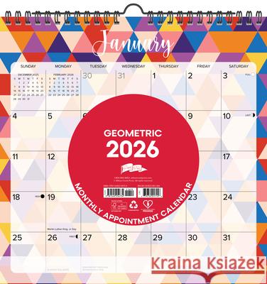 Geometric 2026 12 X 12 Spiral Wall Calendar Willow Creek Press 9781549254734 Willow Creek Press Calendars - książka