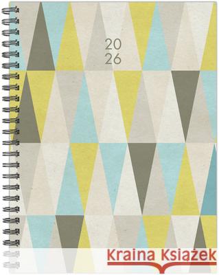Geometric Gray 2026 6.5 X 8.5 Weekly Monthly Softcover Planner Willow Creek Press 9781549256660 Willow Creek Press Calendars - książka