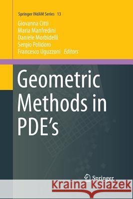 Geometric Methods in Pde's Citti, Giovanna 9783319346991 Springer - książka