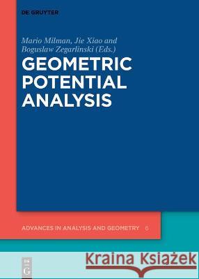 Geometric Potential Analysis Mario Milman Jie Xiao Boguslaw Zegarlinski 9783110741674 de Gruyter - książka