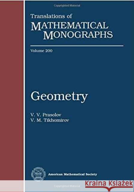 Geometry V. V. Prasolov V. M. Tikhomirov  9781470425432 American Mathematical Society - książka