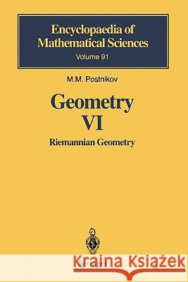 Geometry VI: Riemannian Geometry Postnikov, M. M. 9783642074349 Springer - książka