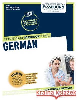 German (Nt-32): Passbooks Study Guidevolume 32 National Learning Corporation 9781731884428 National Learning Corp - książka