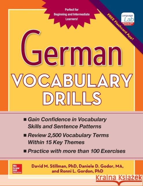 German Vocabulary Drills David Stillman Daniel Godor Ronni Gordon 9780071826143 McGraw-Hill - książka