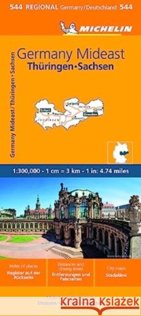 Germany Mideast - Michelin Regional Map 544 Michelin 9782067259003 Michelin Editions des Voyages - książka