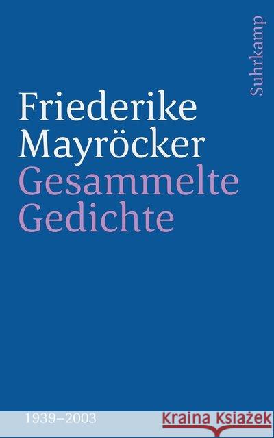 Gesammelte Gedichte Mayröcker, Friederike 9783518242308 Suhrkamp - książka