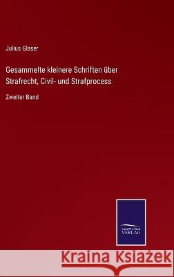 Gesammelte kleinere Schriften über Strafrecht, Civil- und Strafprocess: Zweiter Band Julius Glaser 9783375061630 Salzwasser-Verlag - książka