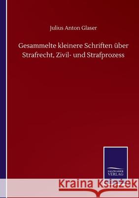 Gesammelte kleinere Schriften über Strafrecht, Zivil- und Strafprozess Glaser, Julius Anton 9783752517828 Salzwasser-Verlag Gmbh - książka