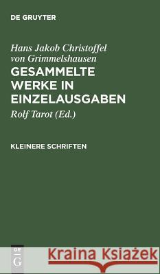 Gesammelte Werke in Einzelausgaben, Kleinere Schriften Tarot, Rolf 9783484101630 Max Niemeyer Verlag - książka