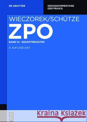 Gesamtregister Nn 9783110284935 de Gruyter - książka