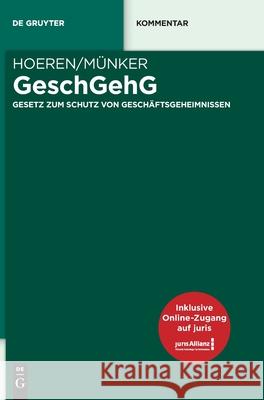 GeschGehG Thomas Hoeren, Reiner Münker, No Contributor 9783110631289 De Gruyter - książka