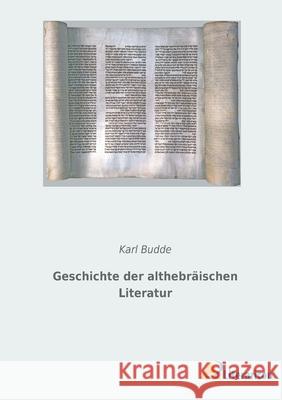 Geschichte der althebräischen Literatur Budde, Karl 9783965065253 Literaricon Verlag - książka