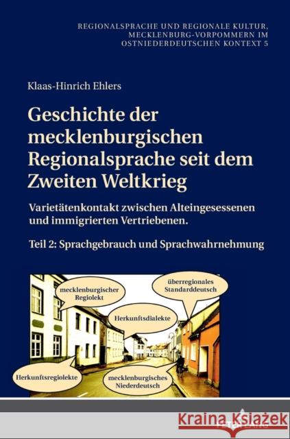 Geschichte der mecklenburgischen Regionalsprache seit dem Zweiten Weltkrieg; Variet?tenkontakt zwischen Alteingesessenen und immigrierten Vertriebenen Klaas-Hinrich Ehlers 9783631877418 Peter Lang D - książka