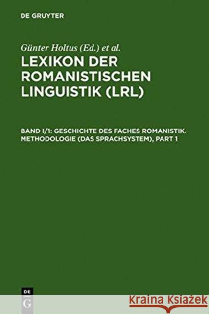 Geschichte des Faches Romanistik. Methodologie (Das Sprachsystem), 2 Teile  9783484502314 X_Max Niemeyer Verlag - książka