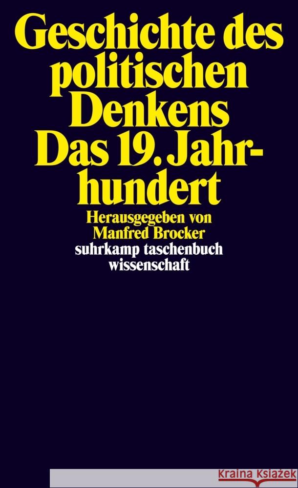 Geschichte des politischen Denkens. Das 19. Jahrhundert  9783518299418 Suhrkamp Verlag - książka