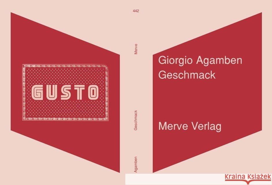 Geschmack Agamben, Giorgio 9783883963860 Merve - książka