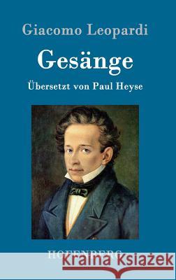 Gesänge Giacomo Leopardi 9783861996026 Hofenberg - książka