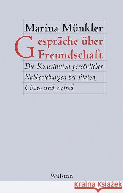 Gespräche über Freundschaft Münkler, Marina 9783835316072 Wallstein - książka