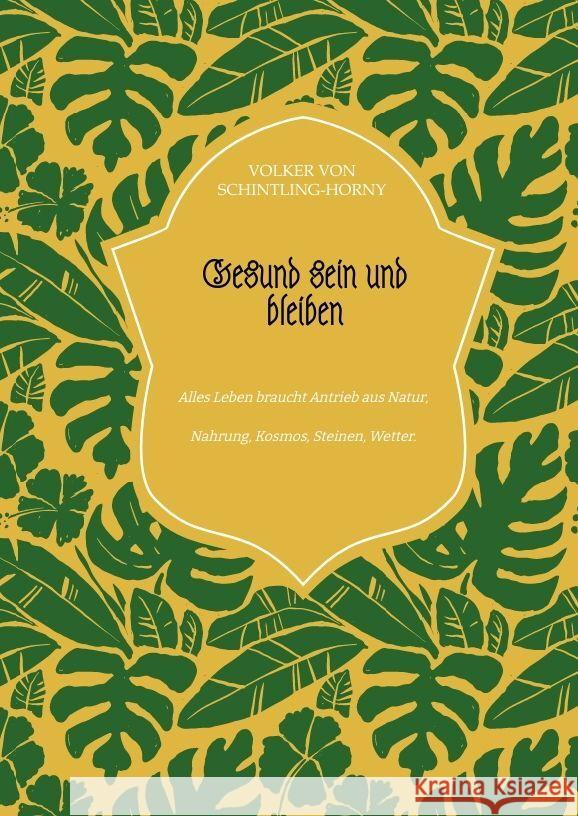 Gesund sein und bleiben Schintling-Horny, Volker von 9783384117588 LSH - książka