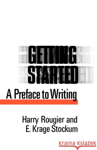 Getting Started Rougier, Harry 9780393099003 W. W. Norton & Company - książka