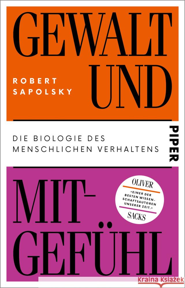 Gewalt und Mitgefühl Sapolsky, Robert 9783492318365 Piper - książka
