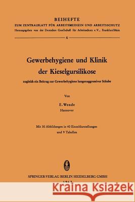 Gewerbehygiene Und Klinik Der Kieselgursilikose: Zugleich Ein Beitrag Zur Gewerbehygiene Lungenaggressiver Stäube Wende, Erich 9783798502024 Not Avail - książka