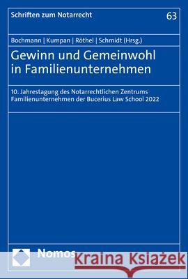 Gewinn und Gemeinwohl in Familienunternehmen  9783756010875 Nomos - książka