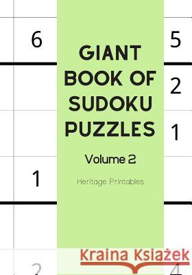 Giant Book of Sudoku Puzzles Volume 2 Heritage Printables 9781070844213 Independently Published - książka