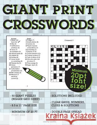 Giant Print Crosswords Clarity Media 9781522820796 Createspace Independent Publishing Platform - książka