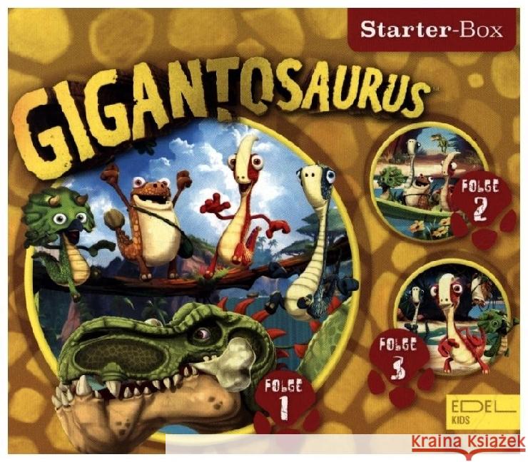 Gigantosaurus - Starter-Box. Box.1, 3 Audio-CD  4029759163855 Edel Music & Entertainment CD / DVD - książka