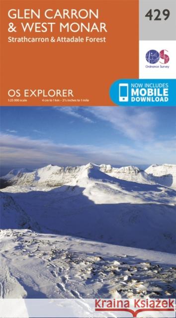 Glen Carron and West Monar Ordnance Survey 9780319246610 Ordnance Survey - książka