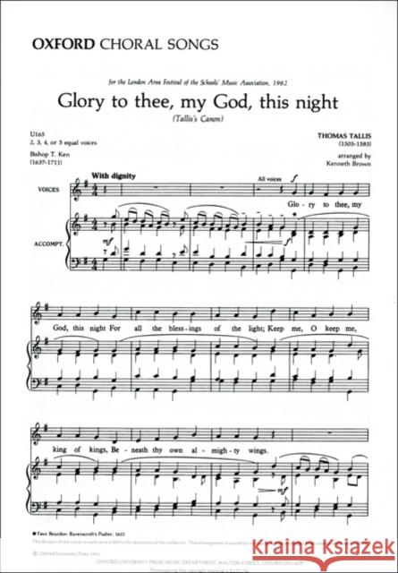 Glory to Thee my God this night  9780193855830 Oxford University Press - książka