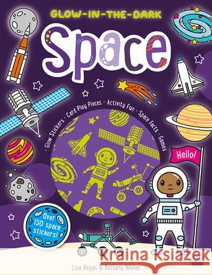 Glow-In-The-Dark Space Sticker Activity Book Lisa Regan Bethany Walker Matt O'Neil 9781917082808 Gemini Children's - książka