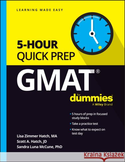 GMAT 5-Hour Quick Prep For Dummies  9781394231713 John Wiley & Sons Inc - książka