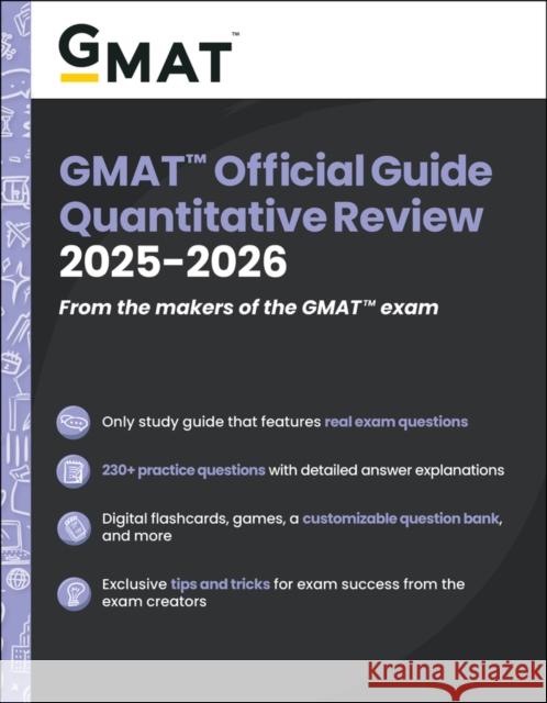 GMAT Official Guide Quantitative Review 2025-2026: Book + Online Question Bank GMAC (Graduate Management Admission Council) 9781394333875 Wiley - książka