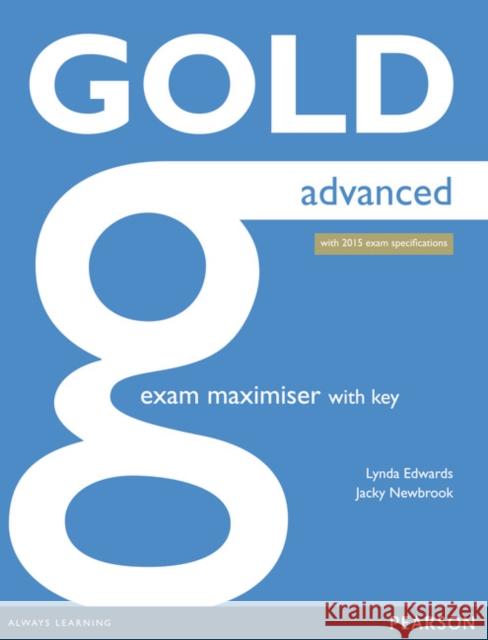 Gold Advanced Maximiser with Key Edwards Lynda Newbrook Jacky 9781447907060 Pearson Education Limited - książka