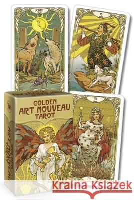 Golden Art Nouveau Tarot Mini Giulia F. Massaglia 9780738769752 Llewellyn Publications - książka
