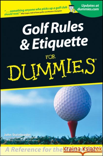 Golf Rules and Etiquette for Dummies Steinbreder, John 9780764553332  - książka