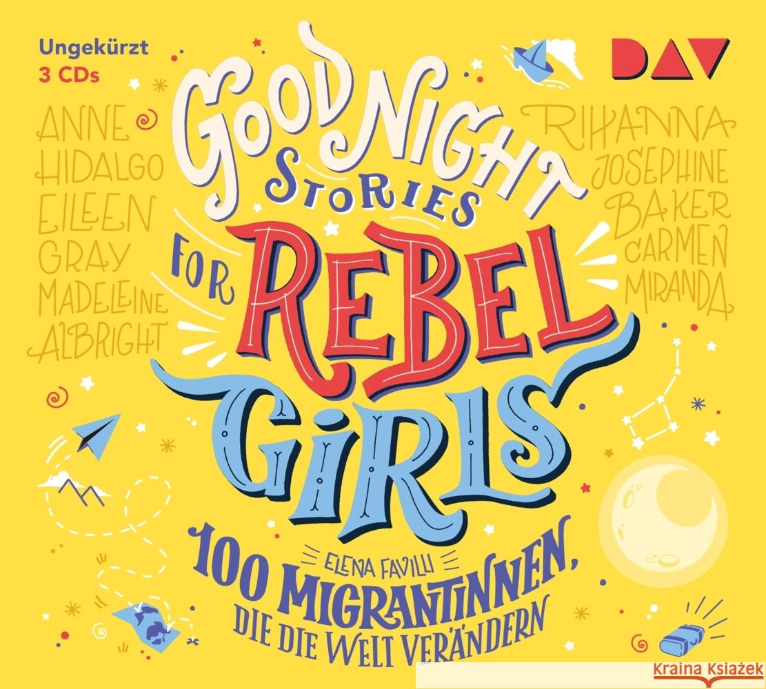 Good Night Stories for Rebel Girls - Teil 3: 100 Migrantinnen, die die Welt verändern, 3 Audio-CD Favilli, Elena 9783742416094 Der Audio Verlag, DAV - książka