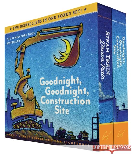 Goodnight, Goodnight, Construction Site and Steam Train, Dream Train Board Books Boxed Set Sherri Duskey Rinker 9781452146980 Chronicle Books - książka