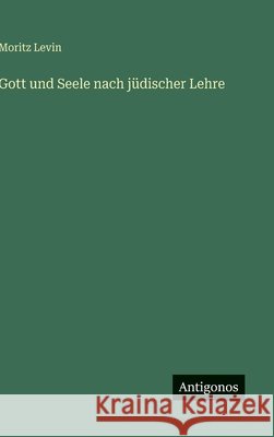 Gott und Seele nach j?discher Lehre Moritz Levin 9783386419130 Antigonos Verlag - książka