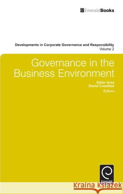 Governance in the Business Environment  9780857248770 Developments in Corporate Governance and Resp - książka